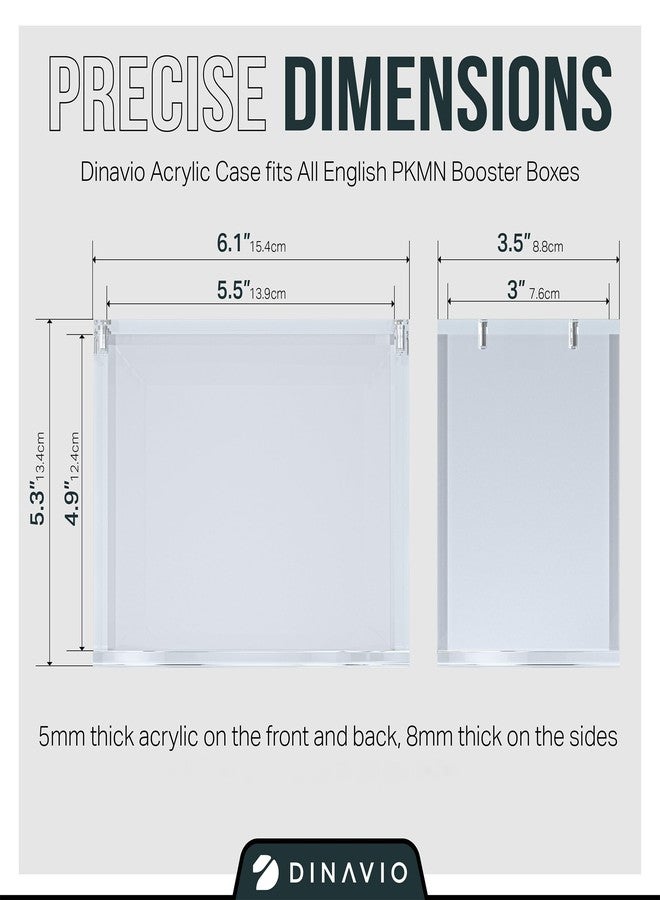 Dinavio Crafthouse PKMN Booster Box Case Acrylic Display Stackable - 8mm + 5mm Ultra Thick Acrylic with 5x3mm Strong Magnets - PKMN Booster Box Case Protector - Compatible with PKMN Booster Boxes - Image 2